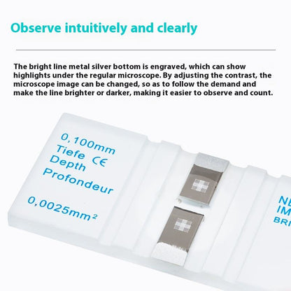 Concave Laboratory Cow Abalone Counting Board Red Blood Cell Counting Slide Cover Glass Microscope O