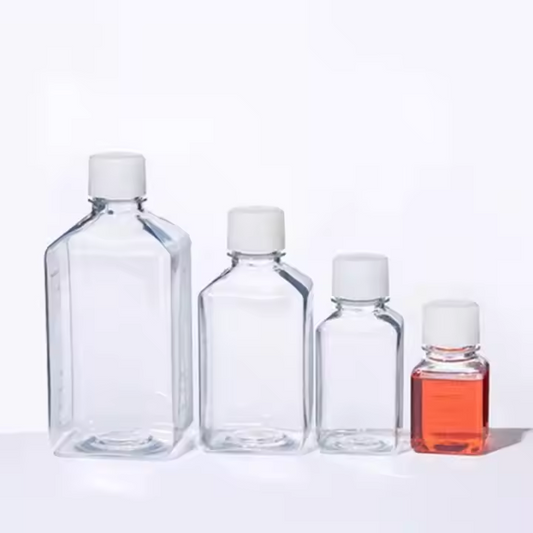 Disposable Clear Pet Plastic Lab Chemical Reagent Bottle 30ml 60ml 125ml 250ml 500ml 1l Sizes