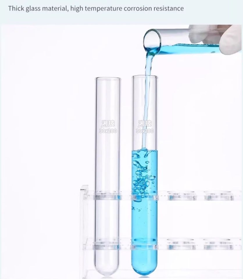 Hot Sale Wholesale and Custom Made Round Bottom Flat Neck High Borosilicate Glass Test Culture Tube 