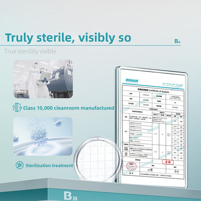 Biological Disposable Plastic Round 55mm Sterile Rodac Plate for Laboratory Microbial Sampling and S