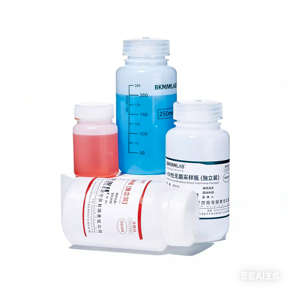 High-sealing Sterile HDPE/PP/PE Plastic Sampling Bottles with Sodium Thiosulfate Various Capacities 