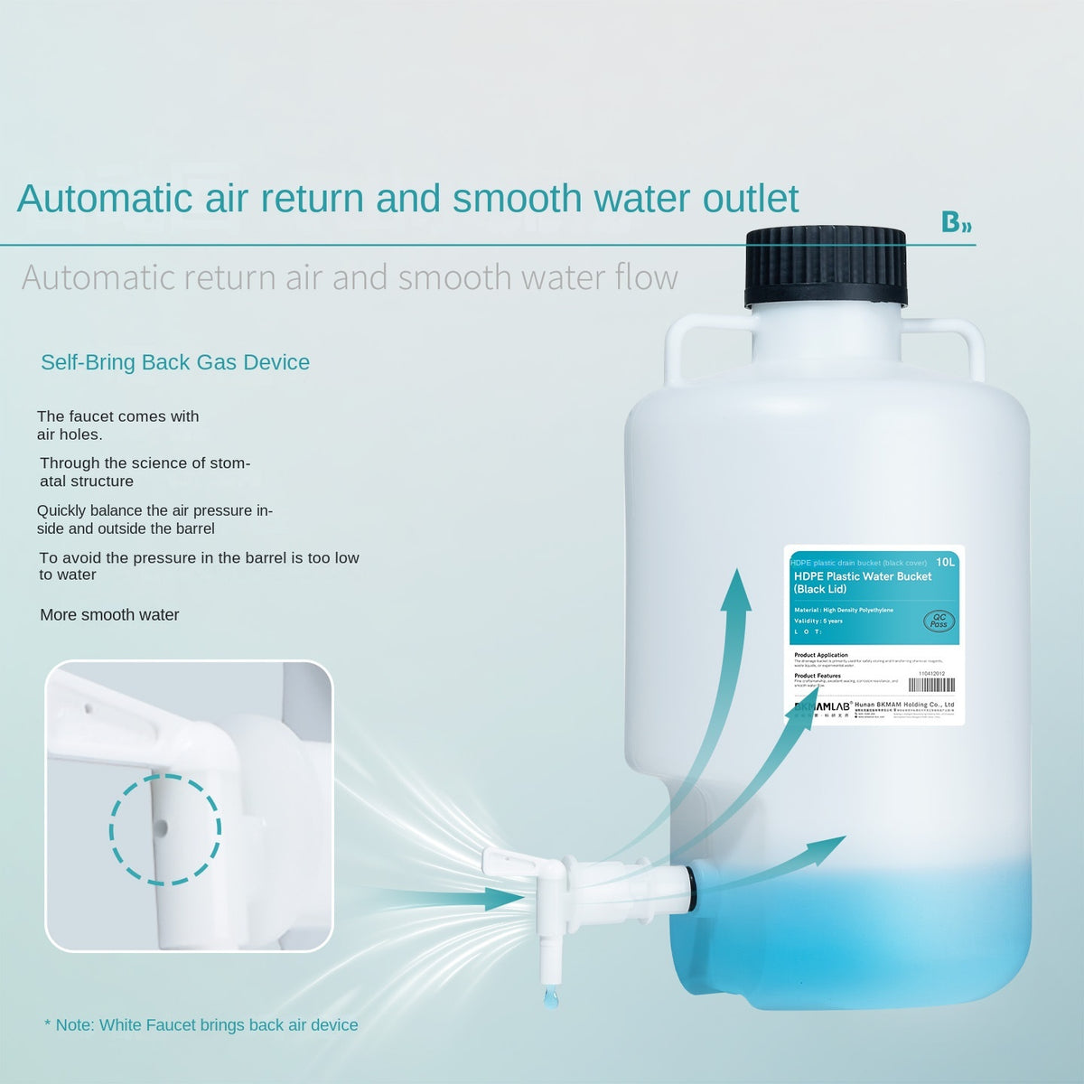 009 PP HDPE Syme Fly Distilled Pure Water Storage Tank Water Bucket