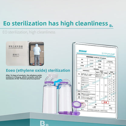 Disposable Sterile Bacterial Culture Device Fully Enclosed Leak-Proof Design Dual-Pin Two/Three Filt