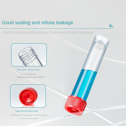 Biological Sampling Tube Preservation Freezing Tip Flat Bottom Centrifuge Sample Tube 5/10/20/30mL