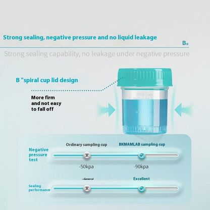 Biological Sterile Sampling Cup Disposable Plastic Lab Supply Container Screw Cap Lid Independent Pa