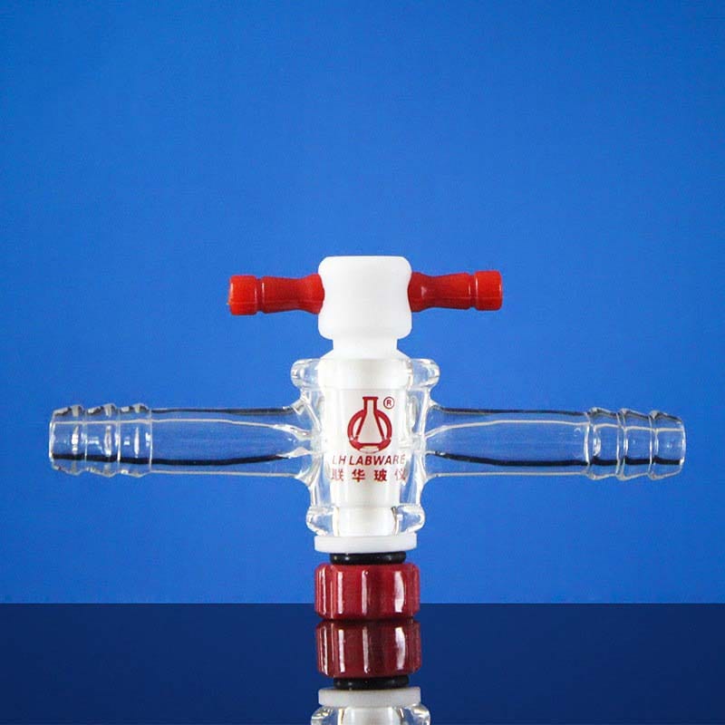 High Vacuum 2-Way Gas Valve Adapter, Borosilicate 3.3