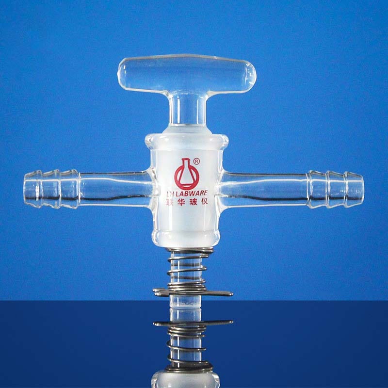 High Vacuum 2-Way Gas Valve Adapter, Borosilicate 3.3