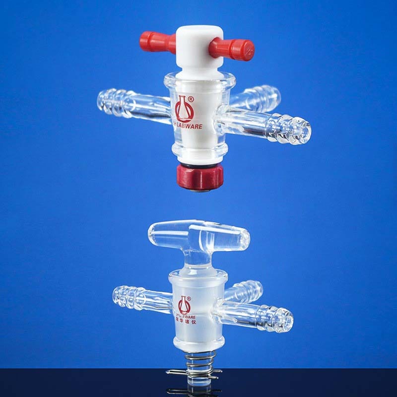 High Vacuum 3-Way Gas Valve Adapter, Borosilicate 3.3