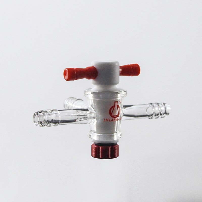 High Vacuum 3-Way Gas Valve Adapter, Borosilicate 3.3