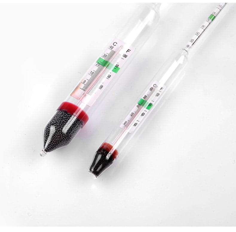 Hydrometers for salt and brine, with thermometer