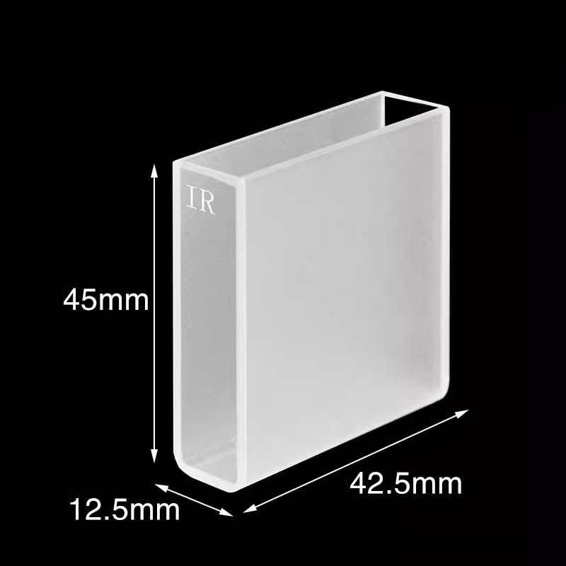 IR quartz macro cuvette with PTFE lid,lightpath 40 mm, 2 clear windows