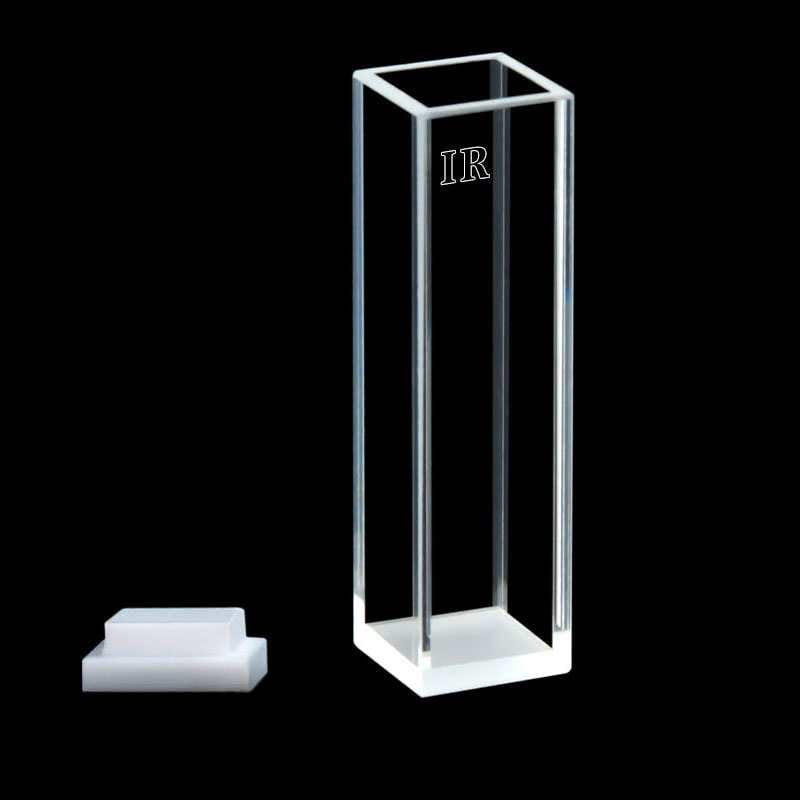 IR quartz macro cuvettes with PTFE lid, Lightpath 10 mm