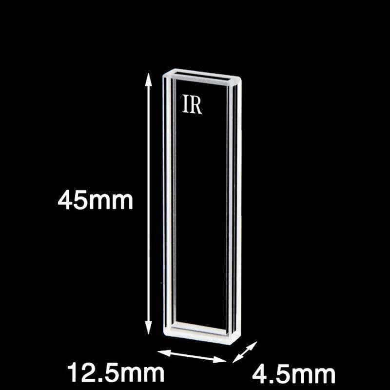 IR quartz micro cuvette with PTFE lid, 4 clear windows