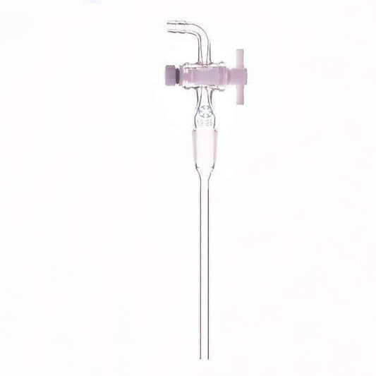 Inlet tube with joint and PTFE stopcock, length 200 mm