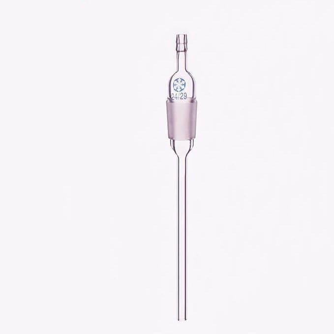 Inlet tube with joint and hose connector, length 200 mm