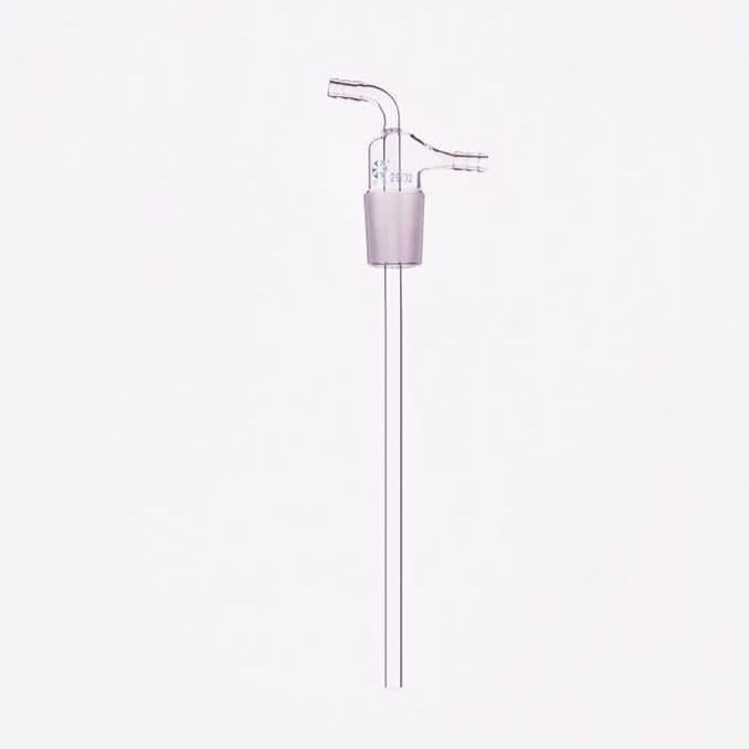 Inlet tube with joint and vacuum take-off, length 200 mm
