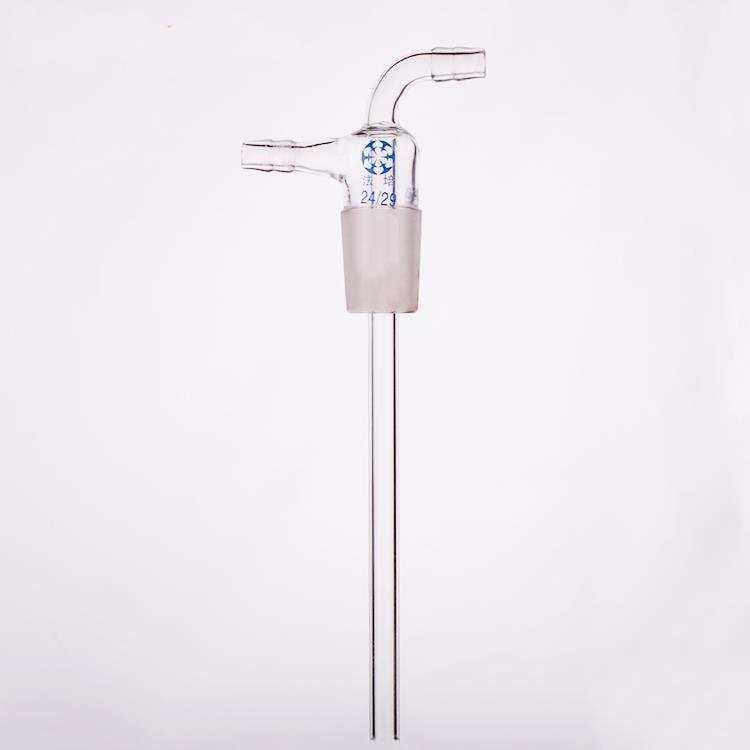 Inlet tube with joint and vacuum take-off, length 200 mm