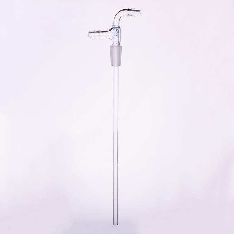 Inlet tube with joint and vacuum take-off, length 200 mm