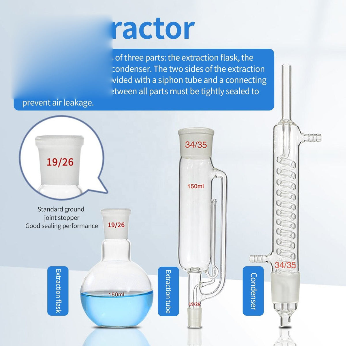 Glass Soxhlet extraction apparatus (Coil Type-60ml)