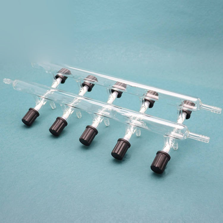 Glass High-Vacuum Valve Manifold for Schlenk Line (A22801)