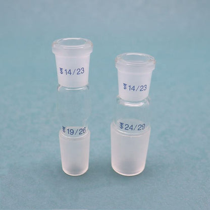 Glass Straight reducing/enlarging connecting adapter with standard ground joint