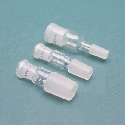 Glass Straight reducing/enlarging connecting adapter with standard ground joint