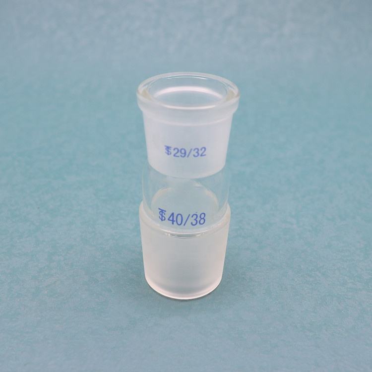 Glass Straight reducing/enlarging connecting adapter with standard ground joint