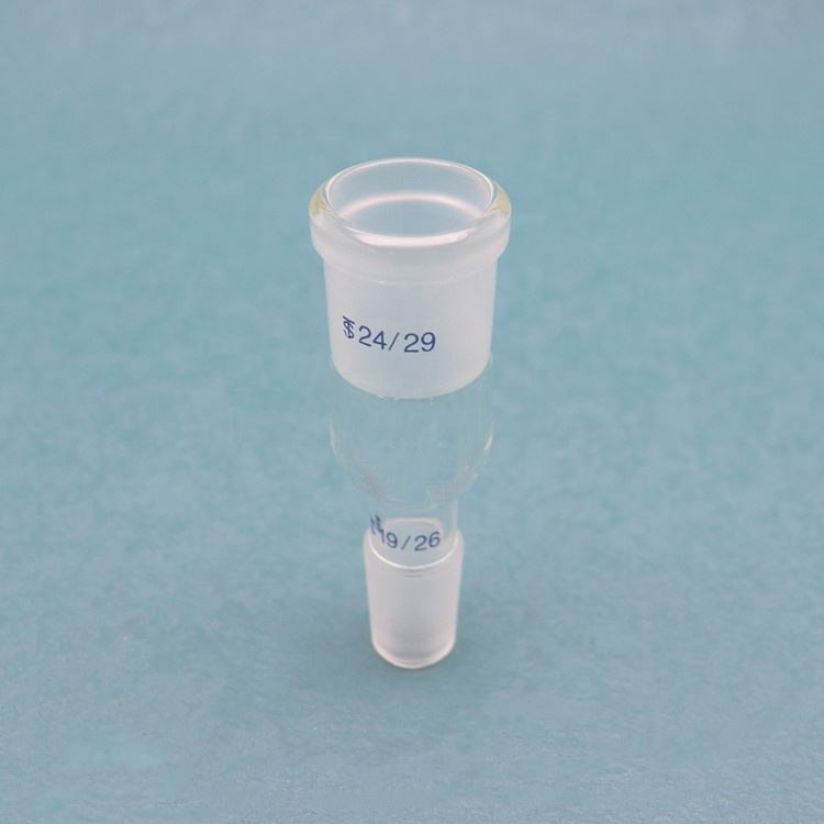 Glass Straight reducing/enlarging connecting adapter with standard ground joint