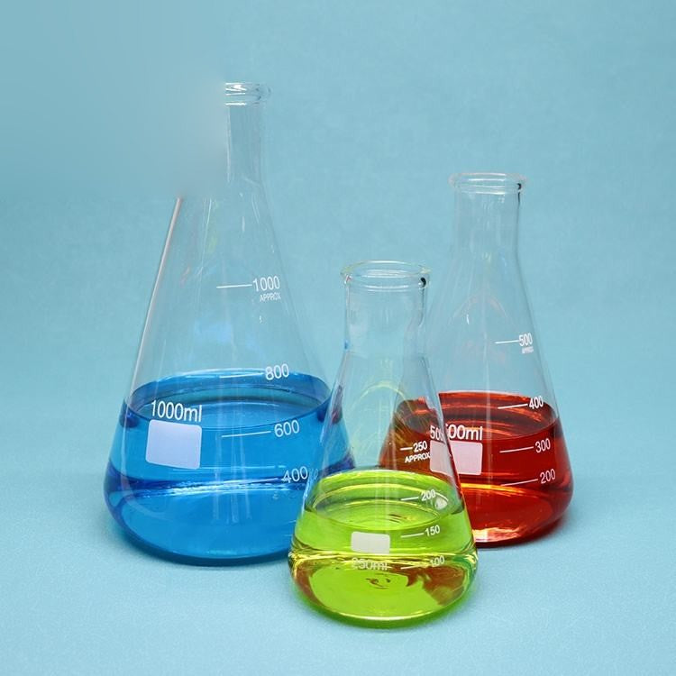 Borosilicate glass Erlenmeyer / conical flask with graduation