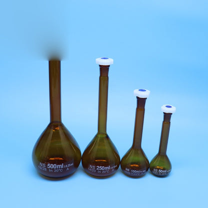 High-temperature-resistant Borosilicate 3.3 glass brown volumetric flask
