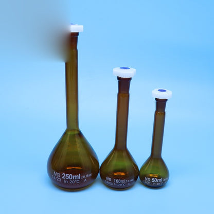 High-temperature-resistant Borosilicate 3.3 glass brown volumetric flask