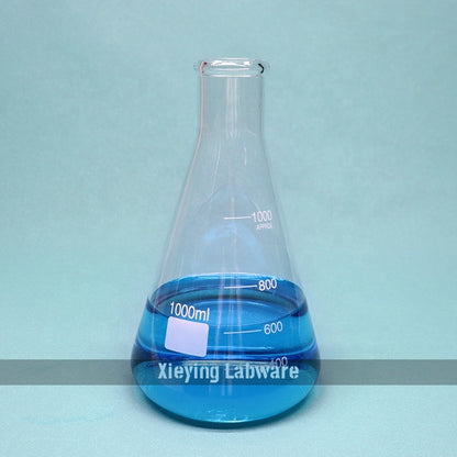 Glass Erlenmeyer flask with graduations