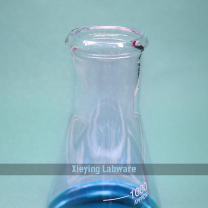 Glass Erlenmeyer flask with graduations