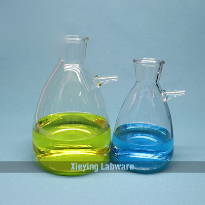 Glass Erlenmeyer filter flask with UPPER side tubulation