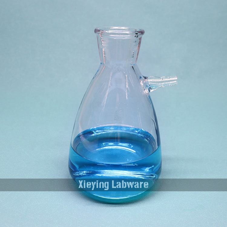 Glass Erlenmeyer filter flask with UPPER side tubulation