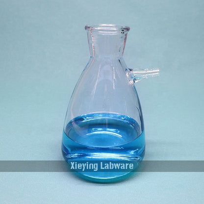 Glass Erlenmeyer filter flask with UPPER side tubulation