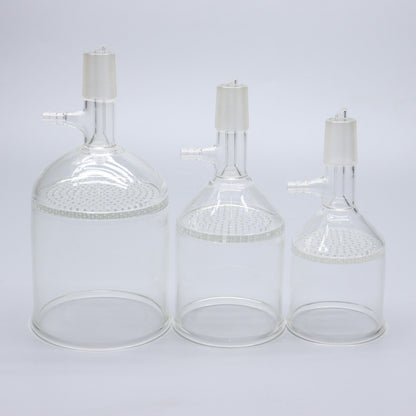 Glass vacuum Buchner funnel with glass perforated plate