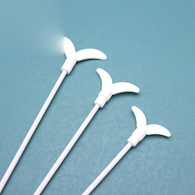 PTFE stirring paddle rod with leaf-shaped blades for overhead stirrer