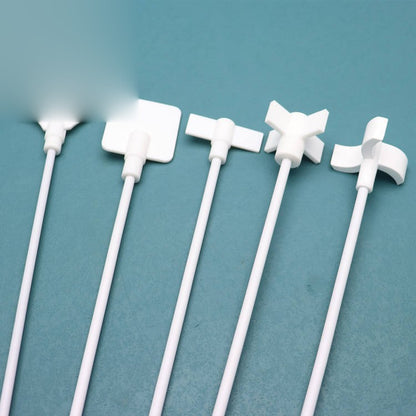 PTFE stirring paddle rod with leaf-shaped blades for overhead stirrer