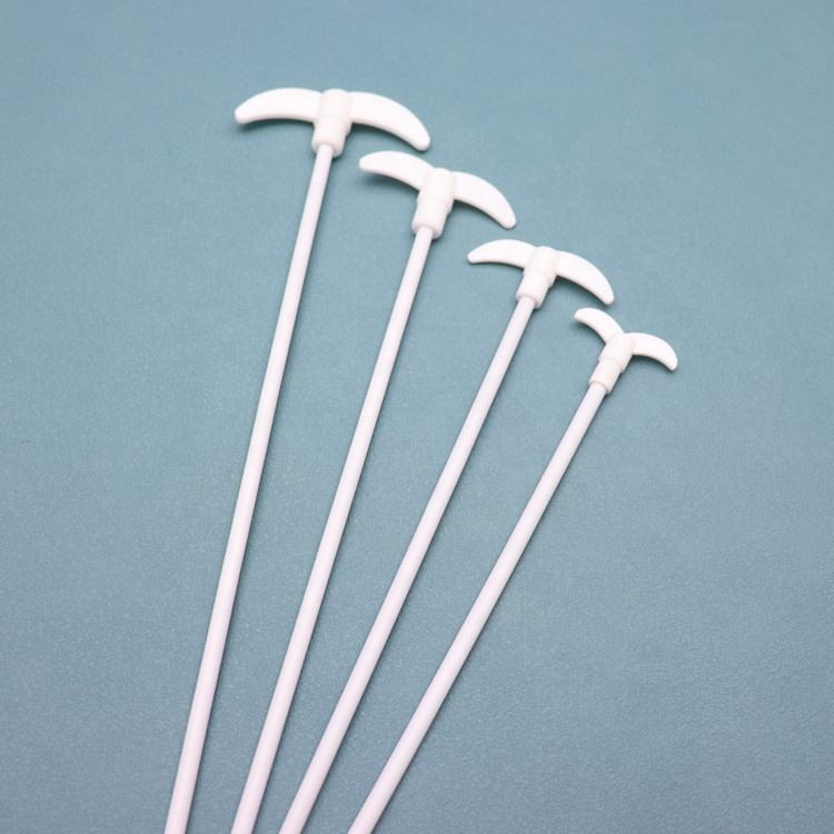 PTFE stirring paddle rod with leaf-shaped blades for overhead stirrer