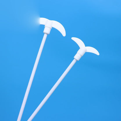 PTFE stirring rod with crescent paddle