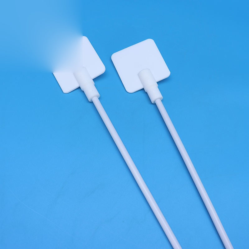 PTFE stirring rod with crescent/foldable-blade paddle