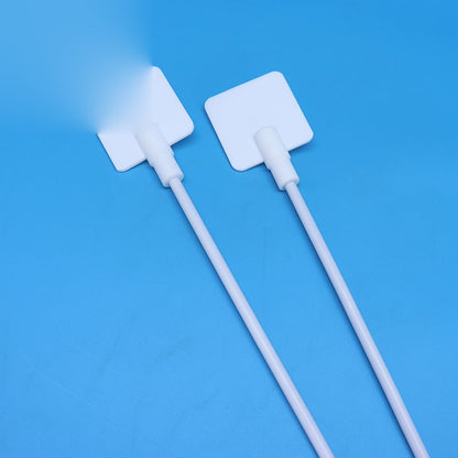 PTFE stirring rod with crescent/foldable-blade paddle