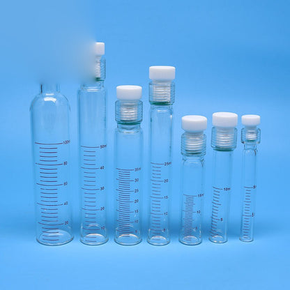 Borosilicate glass pressure reaction tube with PTFE screw plug
