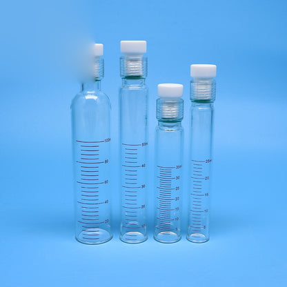 Borosilicate glass pressure reaction tube with PTFE screw plug