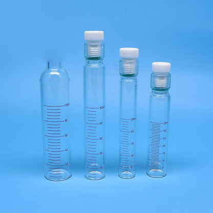 Borosilicate glass pressure reaction tube with PTFE screw plug