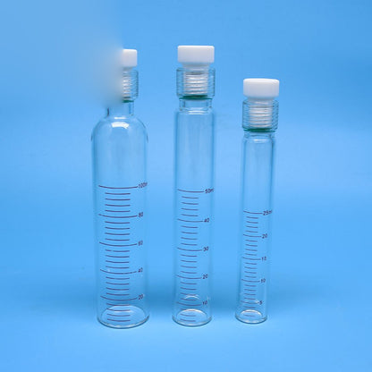 Borosilicate glass pressure reaction tube with PTFE screw plug