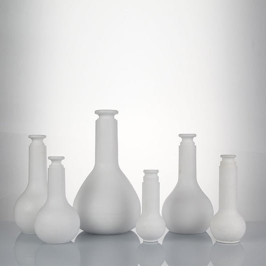 White PTFE volumetric flasks