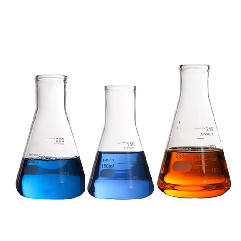 Borosilicate glass triangular flask SET