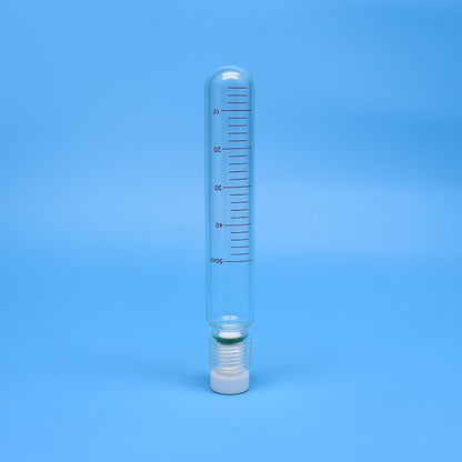 Round glass test tubes / pressure reaction tubes with PTFE screw plug and clear scales
